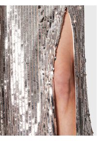 ROTATE Sukienka koktajlowa Sequin Maxi RT2255 Srebrny Regular Fit. Kolor: srebrny. Materiał: syntetyk. Styl: wizytowy. Długość: maxi #4