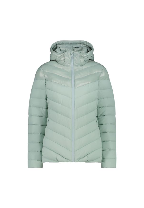Kurtka puchowa z kapturem na zamek Sorona Aura damska CMP. Typ kołnierza: kaptur. Kolor: niebieski, wielokolorowy, zielony. Materiał: puch. Styl: elegancki