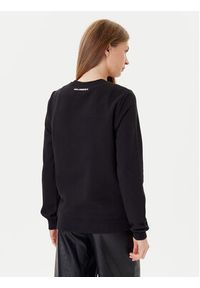 Karl Lagerfeld - KARL LAGERFELD Bluza A3W20066 Czarny Regular Fit. Typ kołnierza: dekolt w karo. Kolor: czarny. Materiał: bawełna #3