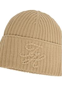 TOMMY HILFIGER - Tommy Hilfiger Czapka Th Elevated Script AW0AW17777 Beżowy. Kolor: beżowy. Materiał: materiał, wełna