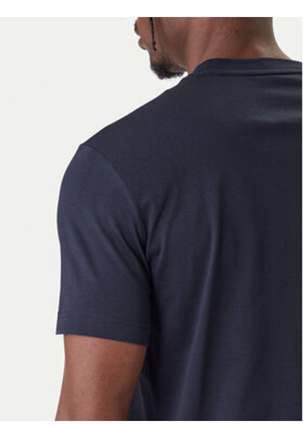 EA7 Emporio Armani T-Shirt 7M001412 AF22264 UB102 Granatowy Regular Fit. Kolor: niebieski. Materiał: bawełna