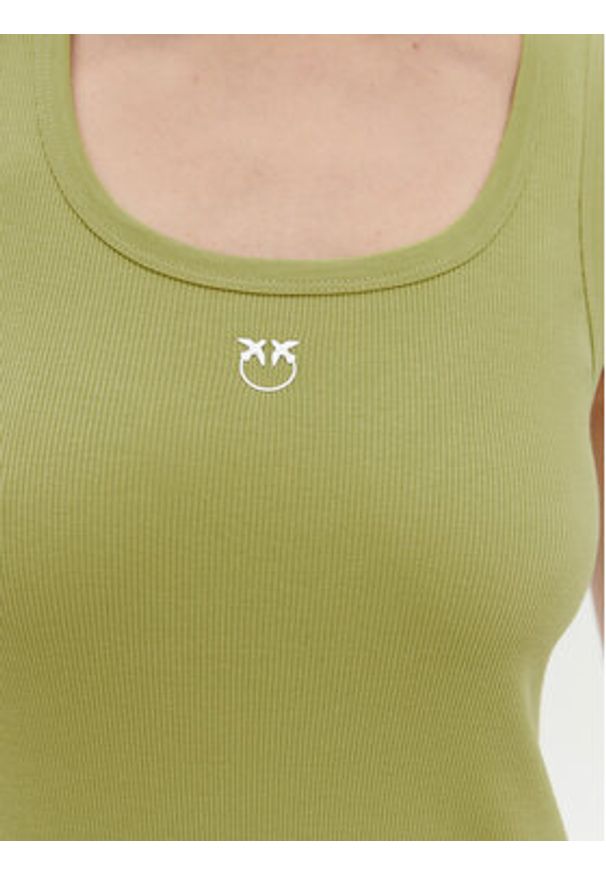 Pinko - PINKO Top Calcolatore 100807 Zielony Regular Fit. Kolor: zielony. Materiał: bawełna