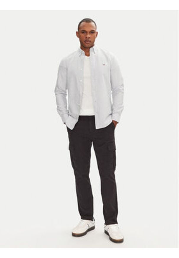 Tommy Jeans Koszula DM0DM20668 Niebieski Slim Fit. Kolor: niebieski. Materiał: bawełna