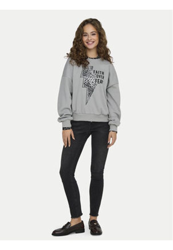 only - ONLY Bluza Runa 15313683 Szary Regular Fit. Kolor: szary. Materiał: bawełna