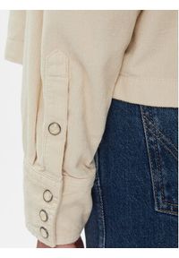 Wrangler Kurtka przejściowa Boxy 112342669 Biały Regular Fit. Kolor: biały. Materiał: bawełna, sztruks