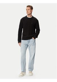 Tommy Jeans Sweter Flag DM0DM23405 Czarny Regular Fit. Kolor: czarny. Materiał: bawełna #4