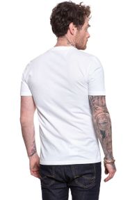 Lee - LEE BOTANICAL PRINT TEE MĘSKI T-SHIRT KOSZULKA REGULAR FIT BRIGHT WHITE L61IFELJ. Wzór: nadruk