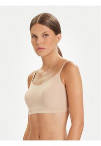 Chantelle Biustonosz top Soft Stretch C16A20 Beżowy. Kolor: beżowy. Materiał: syntetyk