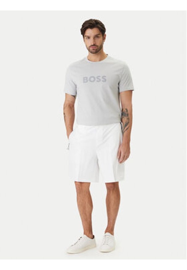 BOSS T-Shirt 50491706 Szary Regular Fit. Kolor: szary. Materiał: bawełna
