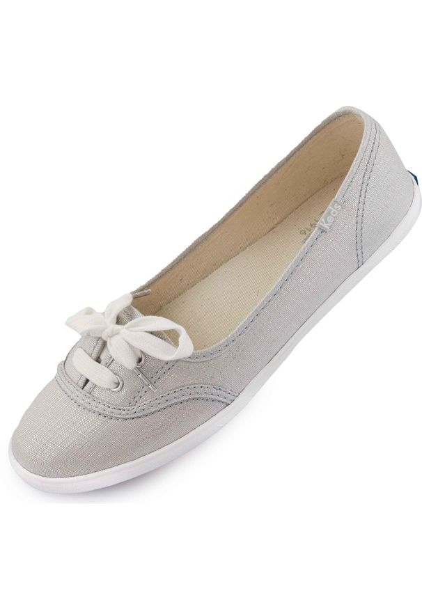 KED - Keds Teacup Silver Metallic baleriny damskie 37. Kolor: wielokolorowy. Materiał: syntetyk. Szerokość cholewki: normalna