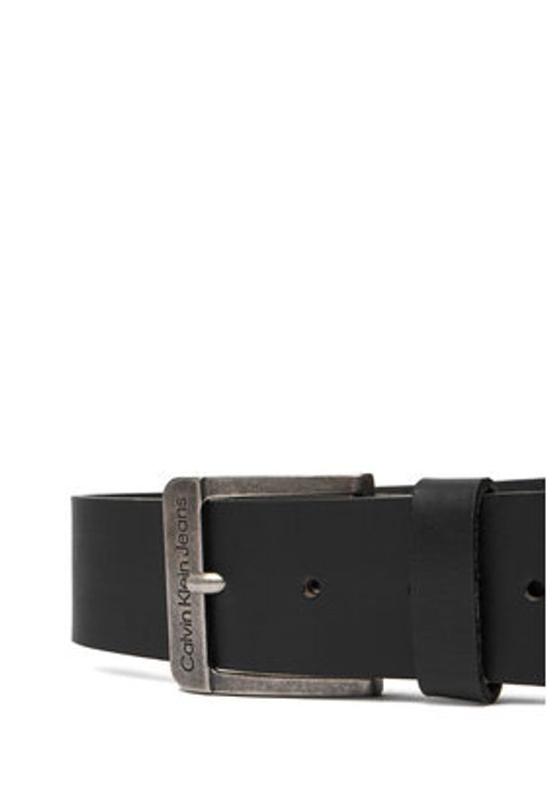 Calvin Klein Jeans Pasek Męski Monogram Hardware 35Mm K50K510065 Czarny. Kolor: czarny. Materiał: skóra