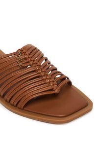 Karl Lagerfeld - KARL LAGERFELD Klapki KL85426 Brązowy. Kolor: brązowy. Materiał: skóra #3