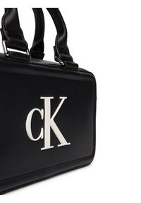 Calvin Klein Torebka Bold Ck Bauletto Crossbody LV04F3411G Czarny. Kolor: czarny. Materiał: skórzane #5