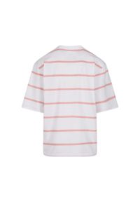 Urban Classics - Męska Koszulka Stripe Oversized T-shirt. Kolor: biały, wielokolorowy, różowy