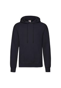 FRUIT OF THE LOOM - Męska Klasyczna Bluza Z Kapturem. Typ kołnierza: kaptur. Kolor: niebieski
