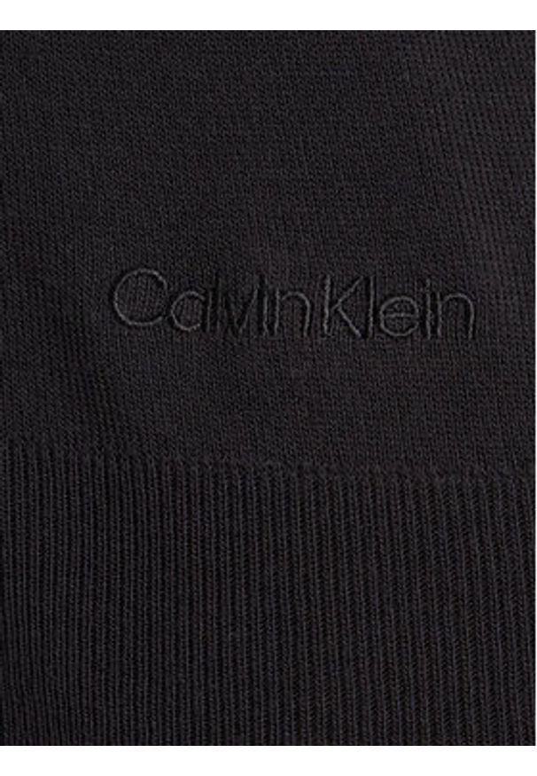Calvin Klein Sweter LV044A307G Czarny Regular Fit. Kolor: czarny. Materiał: wiskoza