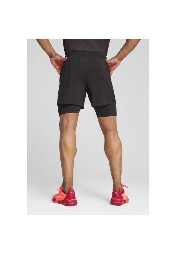 Puma - Męskie spodenki 2 w 1 do padla INDIVIDUAL PUMA Black. Kolor: czarny