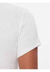 Tommy Jeans T-Shirt DW0DW17881 Biały Slim Fit. Kolor: biały. Materiał: bawełna