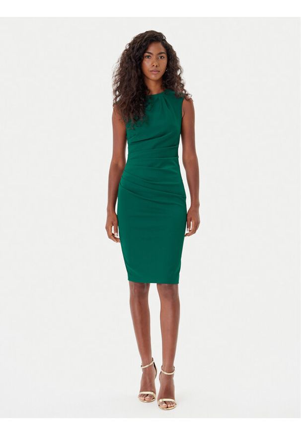 Rinascimento Sukienka koktajlowa CFC0125332003 Zielony Slim Fit. Kolor: zielony. Materiał: syntetyk. Styl: wizytowy