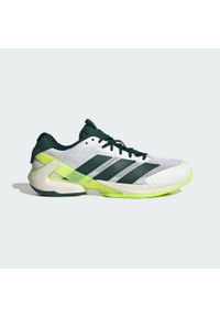 Adidas - Buty Adizero Ubersonic 5 Tennis. Zapięcie: zamek. Kolor: zielony, biały, wielokolorowy, żółty. Sport: tenis