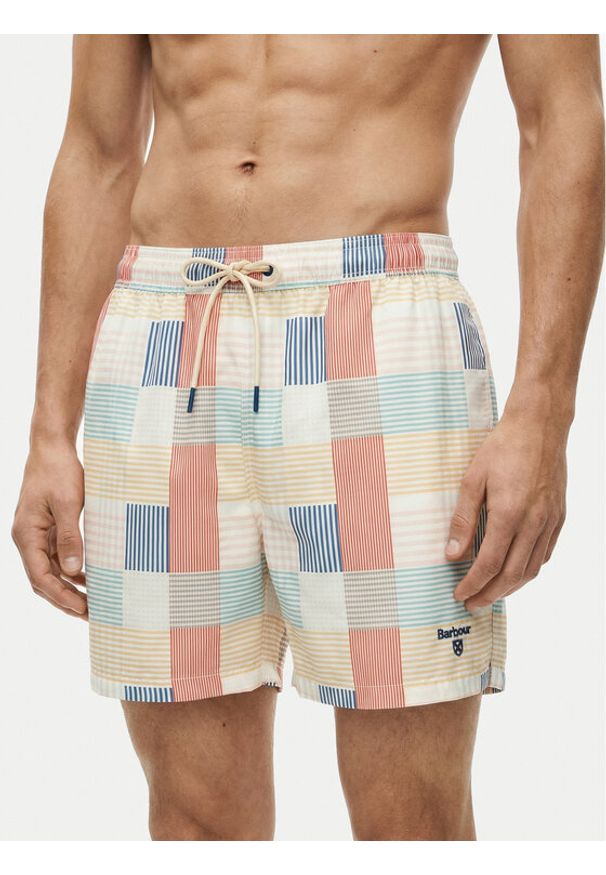 Barbour Szorty kąpielowe Patch MSW0071RE51 Kolorowy Regular Fit. Materiał: syntetyk. Wzór: kolorowy