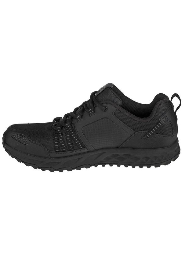 skechers - Buty trekkingowe męskie, Skechers Escape Plan. Kolor: czarny. Materiał: skóra