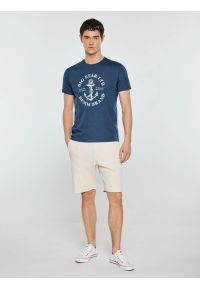 Big-Star - Szorty męskie dresowe kremowe Wladorsh 103/ Wlador 103. Kolor: kremowy. Materiał: dresówka. Wzór: nadruk, ze splotem. Sezon: lato. Styl: klasyczny, elegancki #6