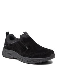 skechers - Skechers Półbuty Rydock 237282/BBK Czarny. Kolor: czarny. Materiał: skóra, zamsz #7