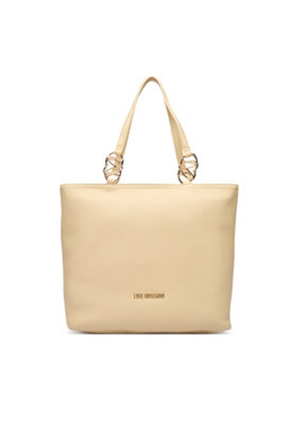 Love Moschino - LOVE MOSCHINO Torebka JC4005PP1OLB0129 Beżowy. Kolor: beżowy. Materiał: skórzane