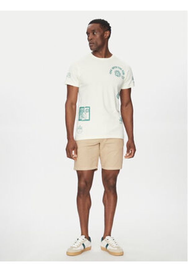 INDICODE Szorty materiałowe Wamo 70-728 Beżowy Slim Fit. Kolor: beżowy. Materiał: bawełna, len