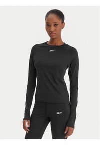 Reebok Koszulka techniczna RK25604CCW Czarny Slim Fit. Kolor: czarny. Materiał: syntetyk #1