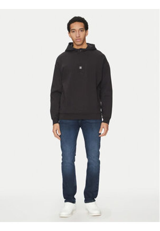 Hugo - HUGO Bluza Debostaco 50530191 Czarny Relaxed Fit. Kolor: czarny. Materiał: bawełna