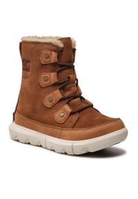 sorel - Śniegowce Sorel Explorer II Joan Faux Fur Wp NL4456 Velvet Tan/Fawn 242. Kolor: brązowy. Materiał: zamsz, skóra