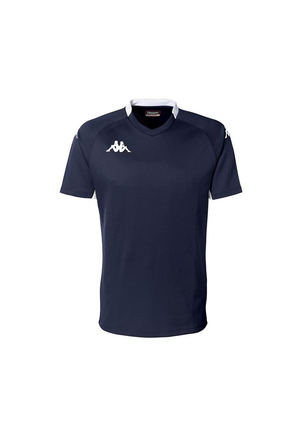 Jersey Kappa Bemi. Kolor: niebieski, wielokolorowy, biały. Materiał: jersey. Sport: piłka nożna