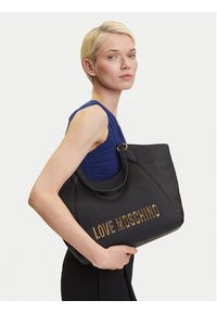 Love Moschino - LOVE MOSCHINO Torebka JC4165PP1MKD0000 Czarny. Kolor: czarny. Materiał: skórzane #5