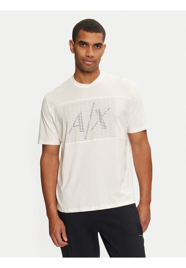 Armani Exchange T-Shirt 6DZTJD ZJBYZ 1116 Biały Regular Fit. Kolor: biały. Materiał: bawełna