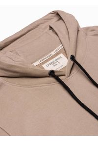 Ombre Clothing - Bluza męska z kapturem - beżowa B1147 - XL. Typ kołnierza: kaptur. Kolor: beżowy. Materiał: bawełna. Styl: klasyczny #5