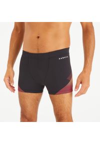 NABAIJI - Bokserki pływackie męskie Nabaiji 500 Fiti Tria. Kolor: czarny, pomarańczowy, wielokolorowy. Materiał: poliester, materiał. Długość: długie #1