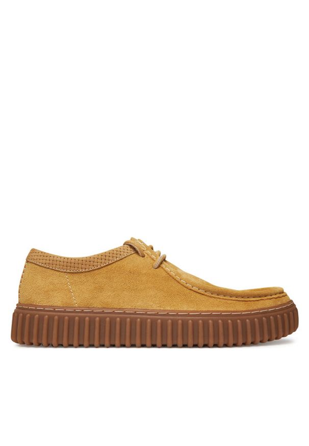 Clarks Półbuty Torhill Low 26180911 Żółty. Kolor: żółty. Materiał: skóra
