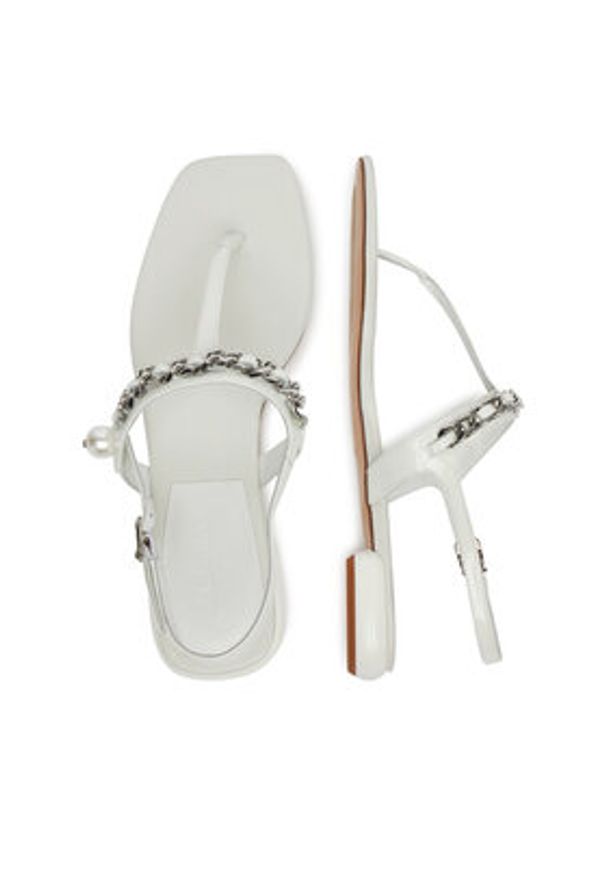 Badura Sandały DAHLIA-V1328-215-1 Biały. Kolor: biały. Materiał: skóra, lakier