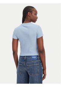 Hugo - HUGO T-Shirt Baby 50510749 Błękitny Slim Fit. Kolor: niebieski. Materiał: bawełna #3