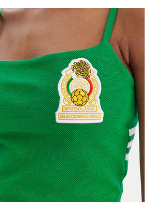 Adidas - adidas Top Mexico Reconstructed Bringback KE2300 Zielony Slim Fit. Kolor: zielony. Materiał: bawełna