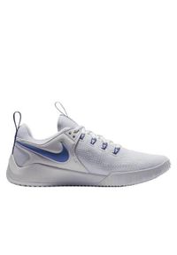 Buty siatkarskie męskie Nike Air Zoom Hyperace 2. Zapięcie: sznurówki. Kolor: biały, wielokolorowy, niebieski. Materiał: materiał, syntetyk. Szerokość cholewki: normalna. Model: Nike Zoom