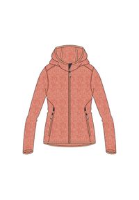 Kurtka dziewczęca CMP Synergent. Kolor: czerwony. Materiał: polar. Sport: turystyka piesza #1