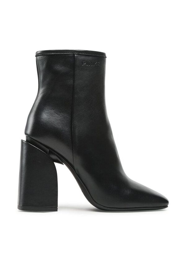 Pinko - PINKO Botki Tea Tronchetto PE 23 BLKS1 100664 A0N9 Czarny. Kolor: czarny. Materiał: skóra