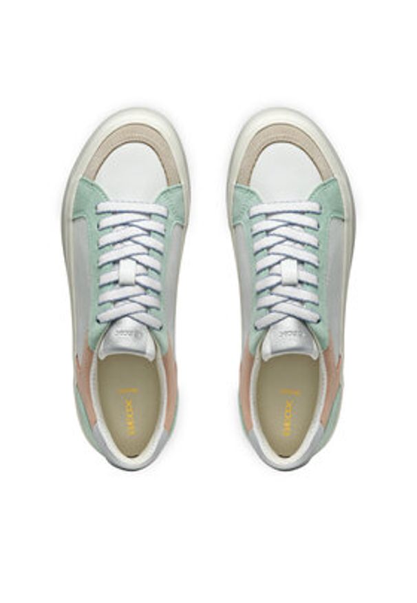 Geox Sneakersy D Emmeleny D550UE 022BC C3Z1Z Zielony. Kolor: zielony. Materiał: skóra, zamsz