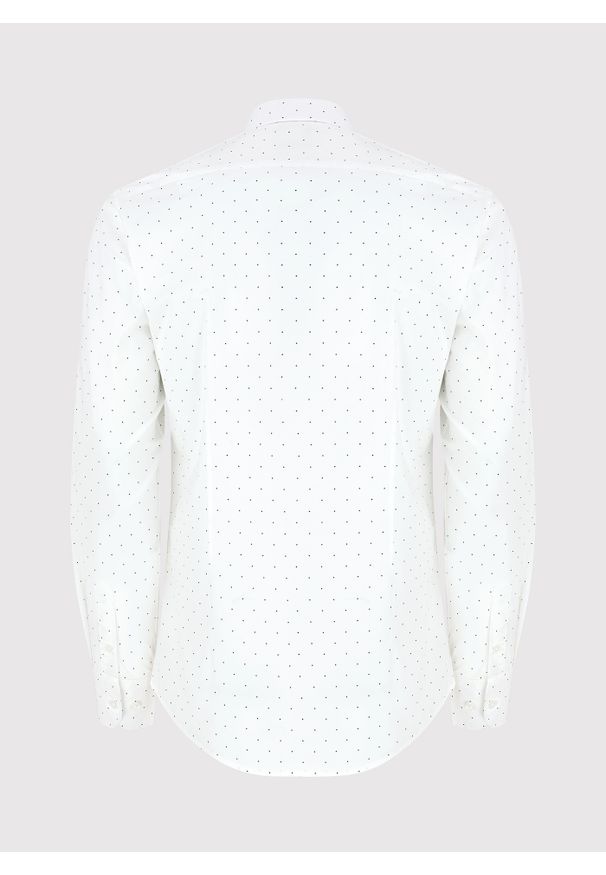PAKO LORENTE – Biała koszula męska w czarne kropki P24SF-1X-001-B-S - Pako Lorente. Okazja: na co dzień. Kolor: czarny, biały, wielokolorowy. Długość rękawa: długi rękaw. Długość: długie. Wzór: kropki. Styl: casual, elegancki