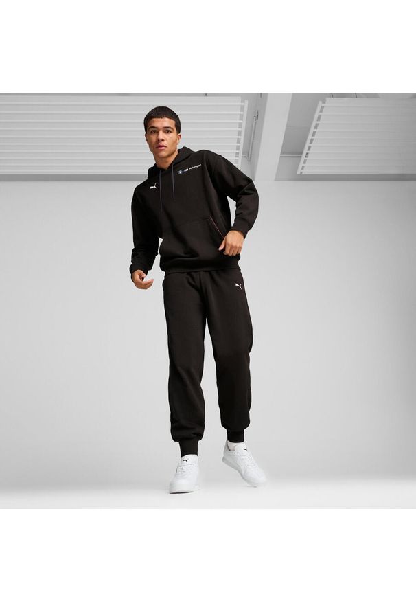 Spodnie do biegania Puma BMW MMS Essentials+ Fleece. Kolor: czarny. Sport: fitness