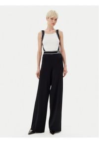 Karl Lagerfeld - KARL LAGERFELD Kombinezon A2W13021 Czarny Slim Fit. Kolor: czarny. Materiał: wiskoza