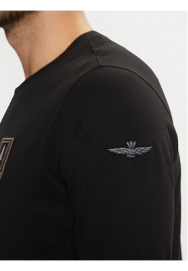Aeronautica Militare Longsleeve 242TS2317J489 Czarny Regular Fit. Kolor: czarny. Materiał: bawełna. Długość rękawa: długi rękaw